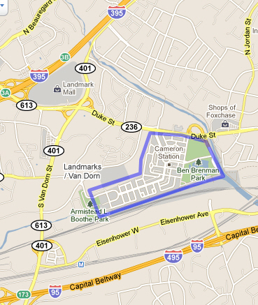 Map of CameronStation Alexandria